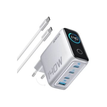 Anker 140W polnilec za prenosni računalnik, siv