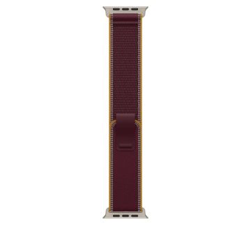49mm Burgundy Trail Loop - M/L - Natural Titanium Finish