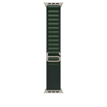 Apple Watch 49mm Loop: Dark Green Alpine Loop - Medium - Natural Titanium Finish